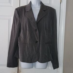 Charter Club gray blazer business casual button down jacket blazer Sz 14